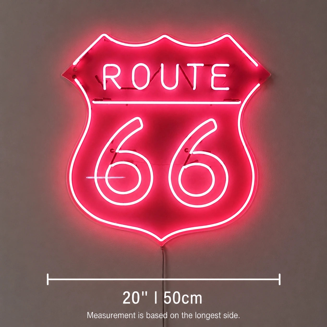 Red Route 66 Shield Neon Sign LED Neon Sign size image