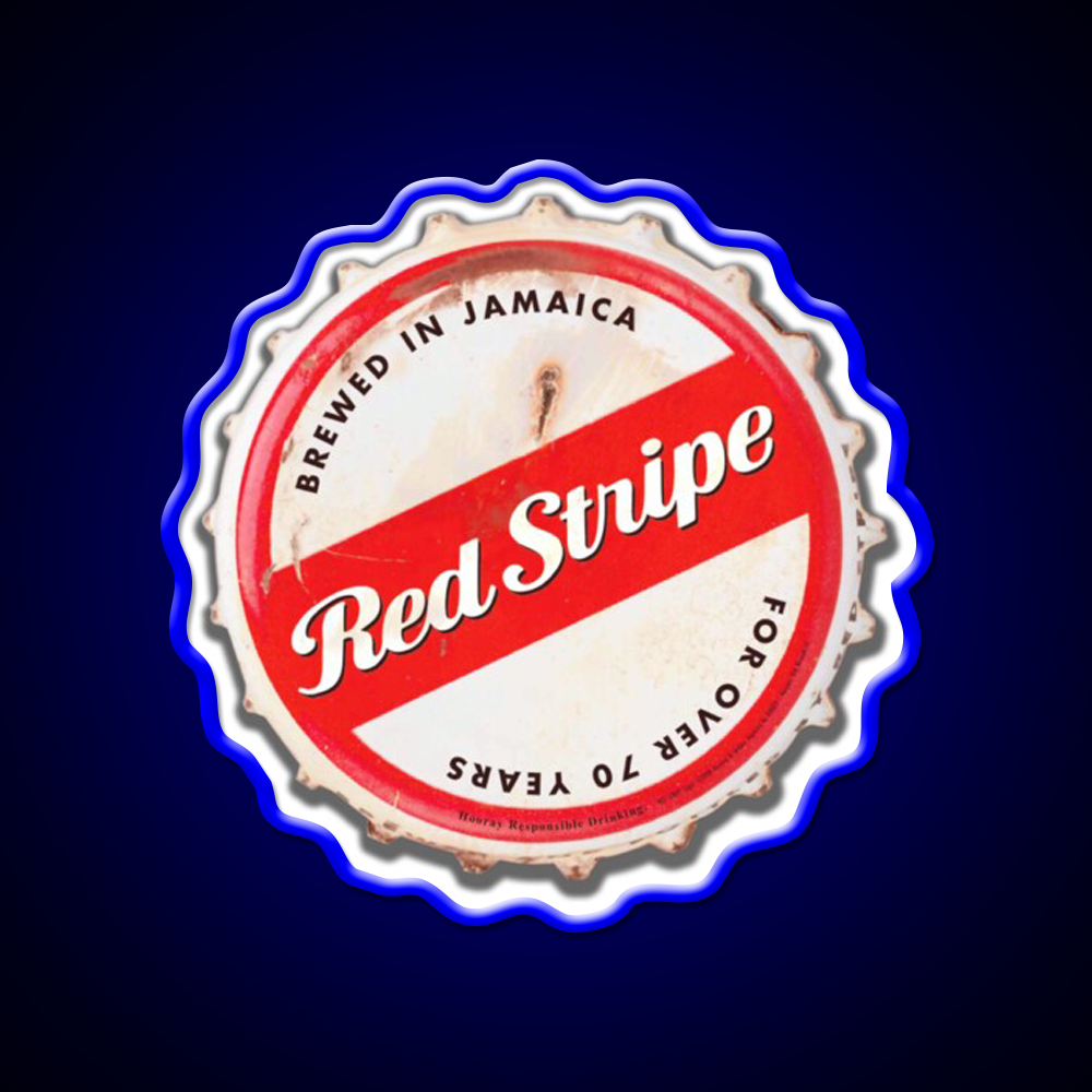 Red Stripe Bottle Cap Beer Bar Decor Led Neon Sign Wall Art Rgb Color - LED neon sign view 5