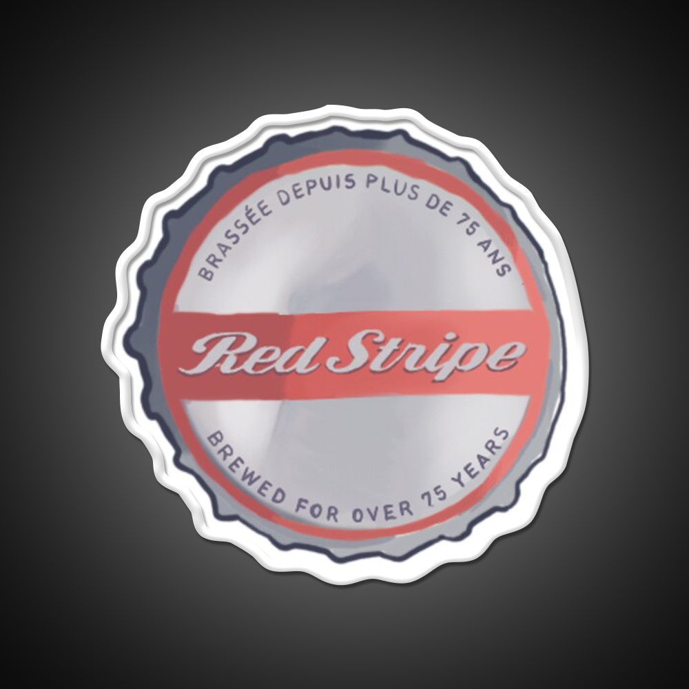 Red Stripe Bottle Cap Beer Bar Decor Led Neon Sign Rgb Color - LED neon sign view 11