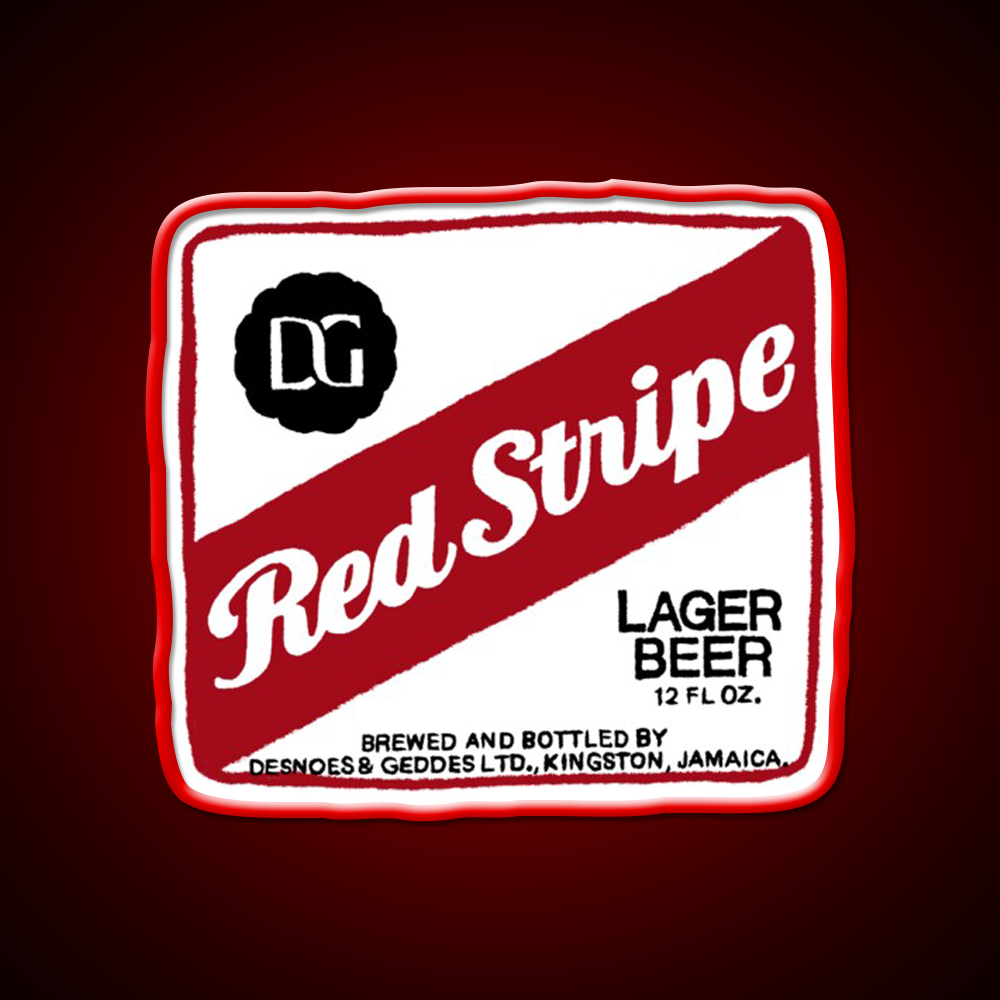Red Stripe Pop Beer Bar Decor Led Neon Sign Rgb Color - LED neon sign view 10