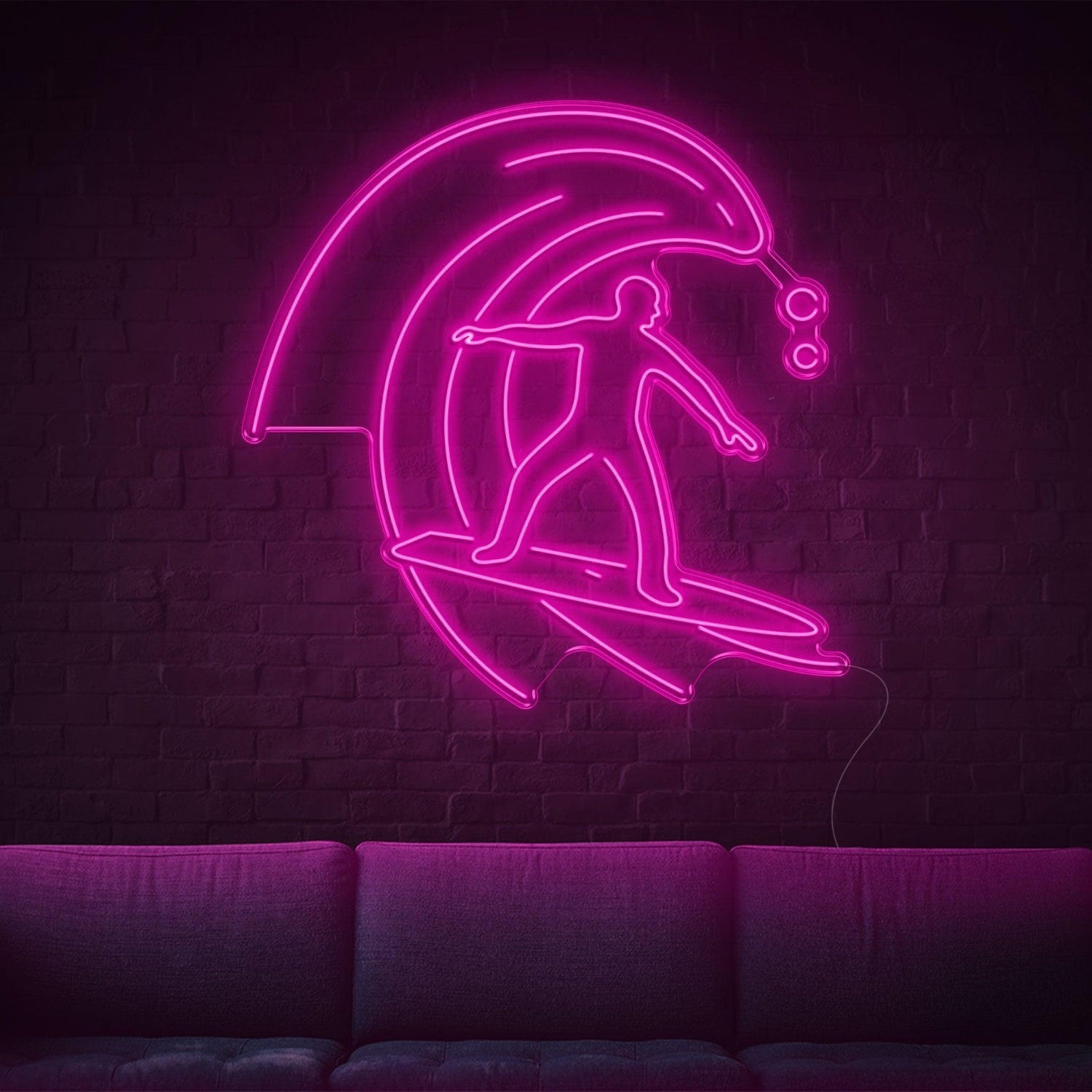 Red Surfing Wave Led Neon Sign Indoor Wall Decor | Shineneon