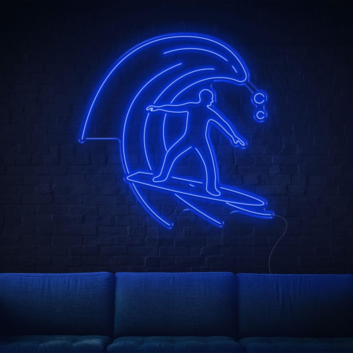 Red Surfing Wave Led Neon Sign Indoor Wall Decor | Shineneon