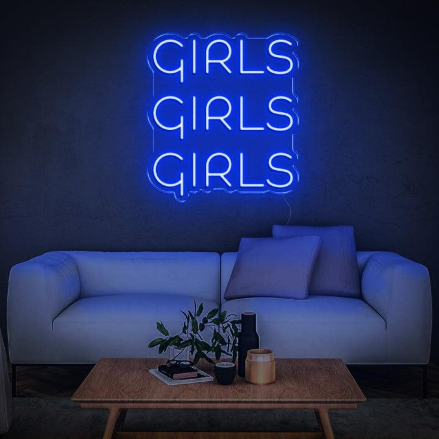 Red Triple Girls Led Neon Sign For Stylish Home Decor | Shineneon