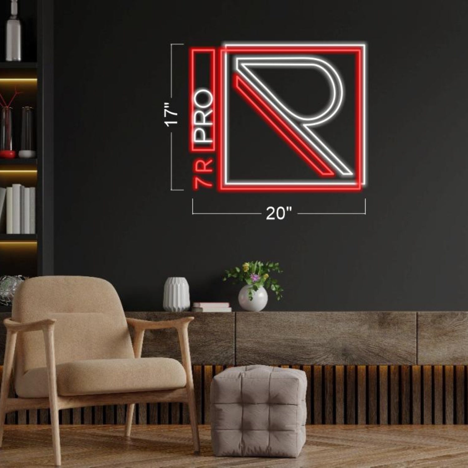 Red White 7r Design Led Neon Sign For Modern Home Decor | Shineneon