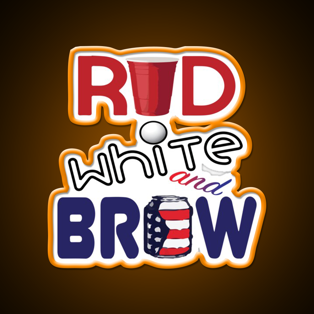 Red White And Brew Beer Bar Decor Led Neon Sign Rgb Color - LED neon sign view 6