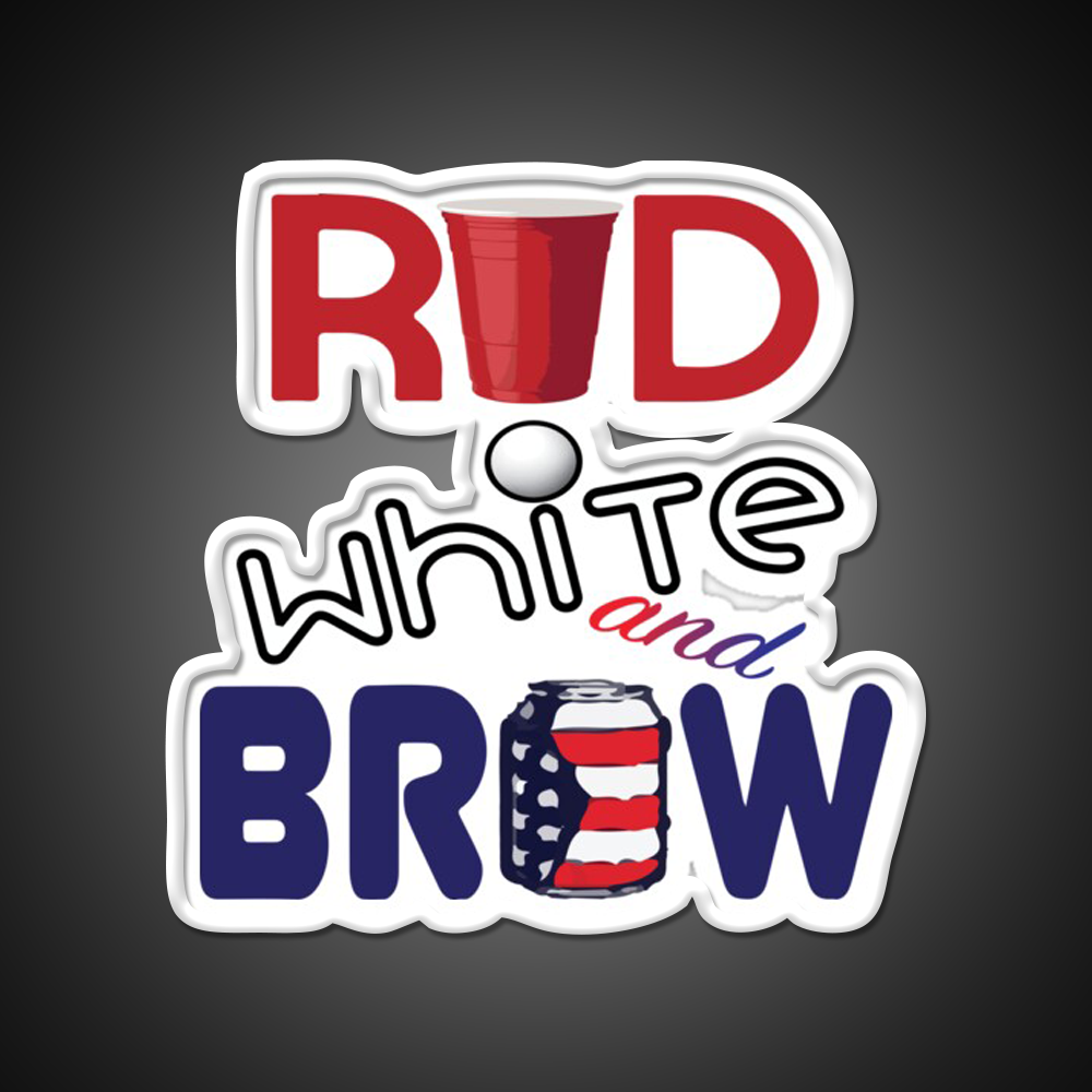 Red White And Brew Beer Bar Decor Led Neon Sign Rgb Color - LED neon sign view 11