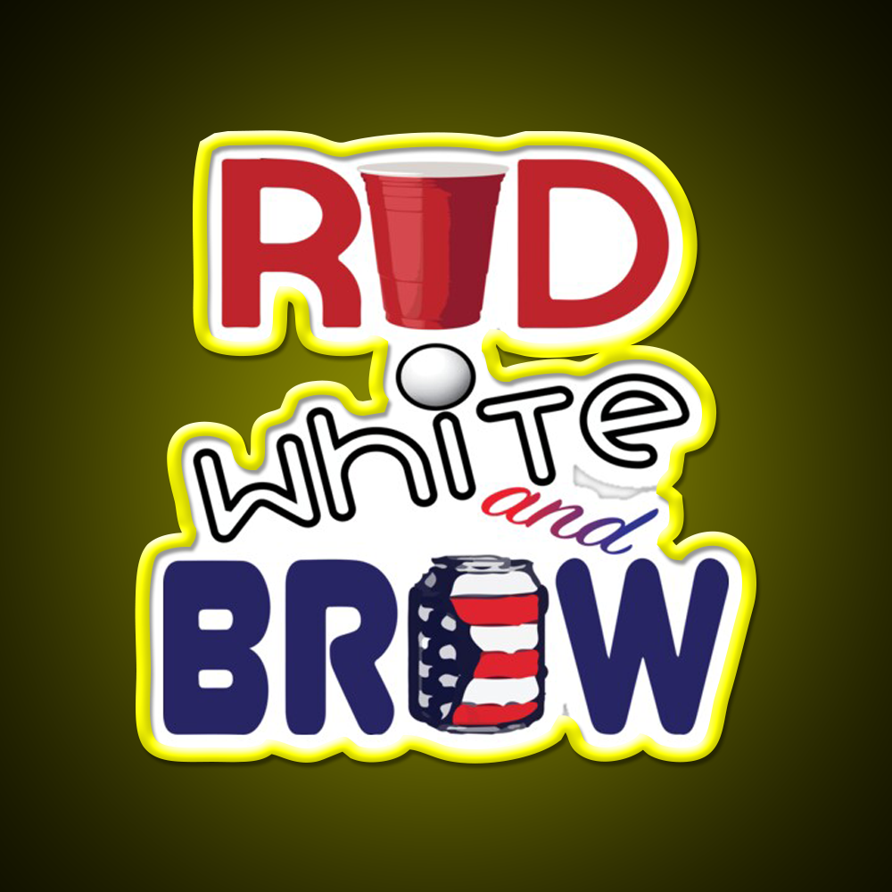 Red White And Brew Beer Bar Decor Led Neon Sign Rgb Color - LED neon sign view 7