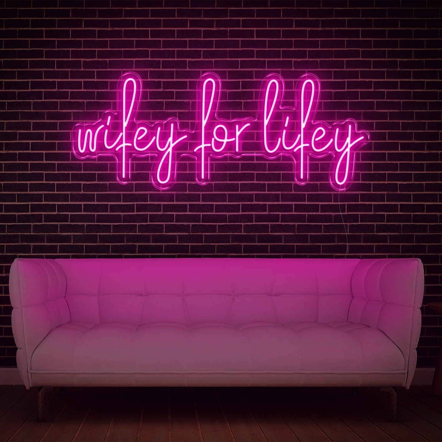 Red Wifey For Lifey Led Neon Sign For Home Decor | Shineneon