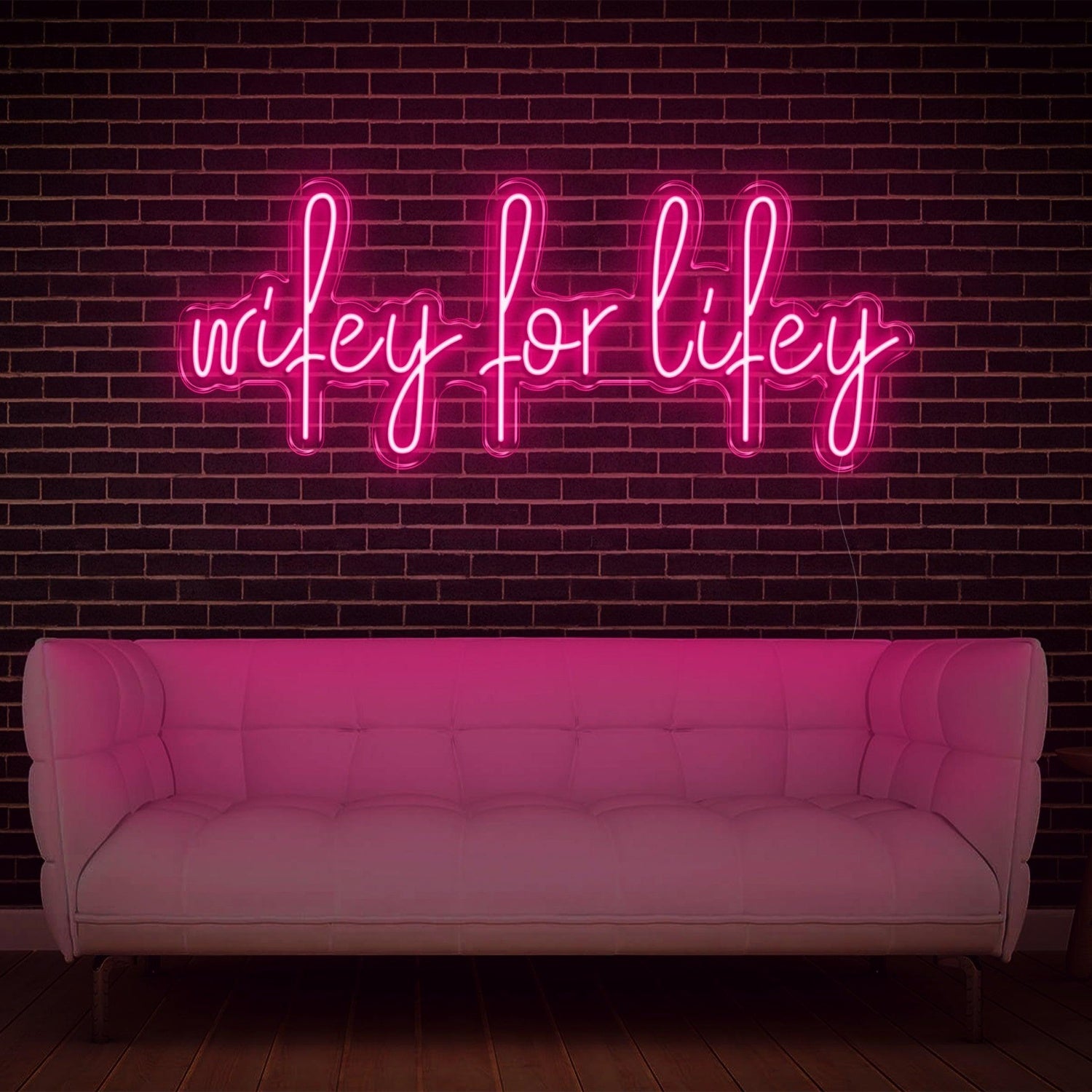 Red Wifey For Lifey Led Neon Sign For Home Decor | Shineneon