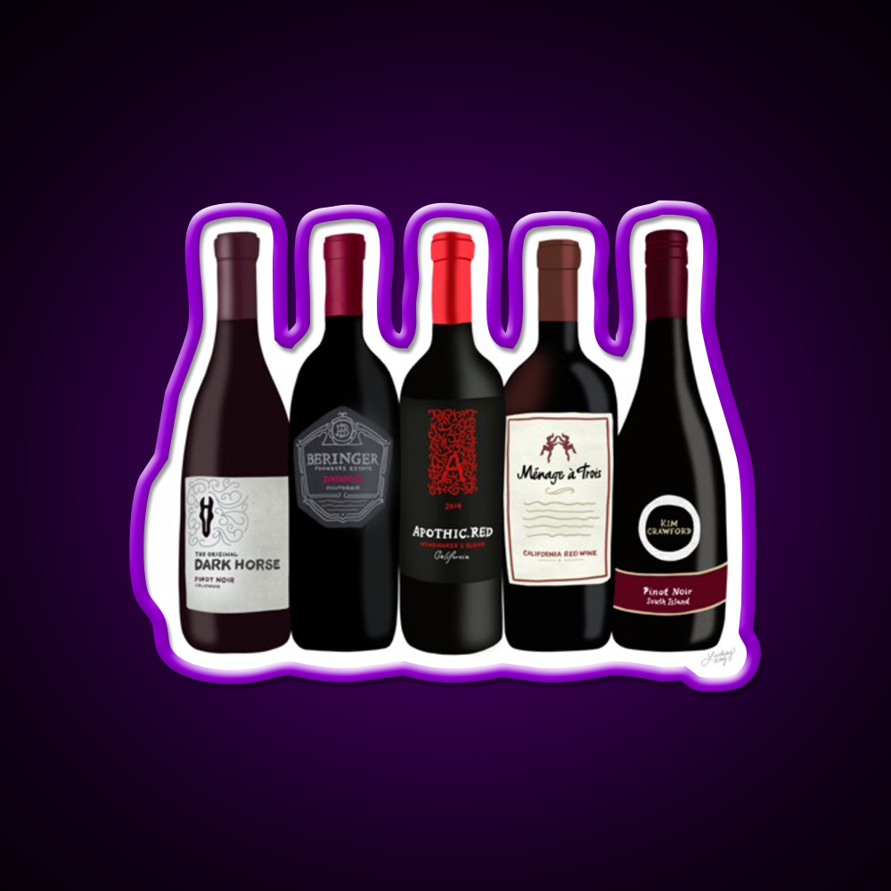 Red Wine Bottles Beer Bar Decor Led Neon Sign Rgb Color - LED neon sign view 9