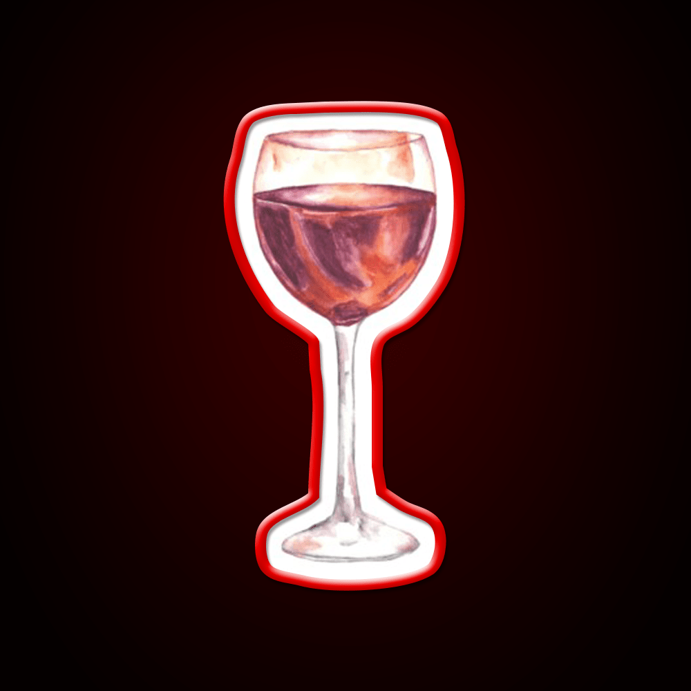 Red Wine Watercolor Painting Cocktail Bar Decor Led Neon Sign Rgb Color - Shineneon