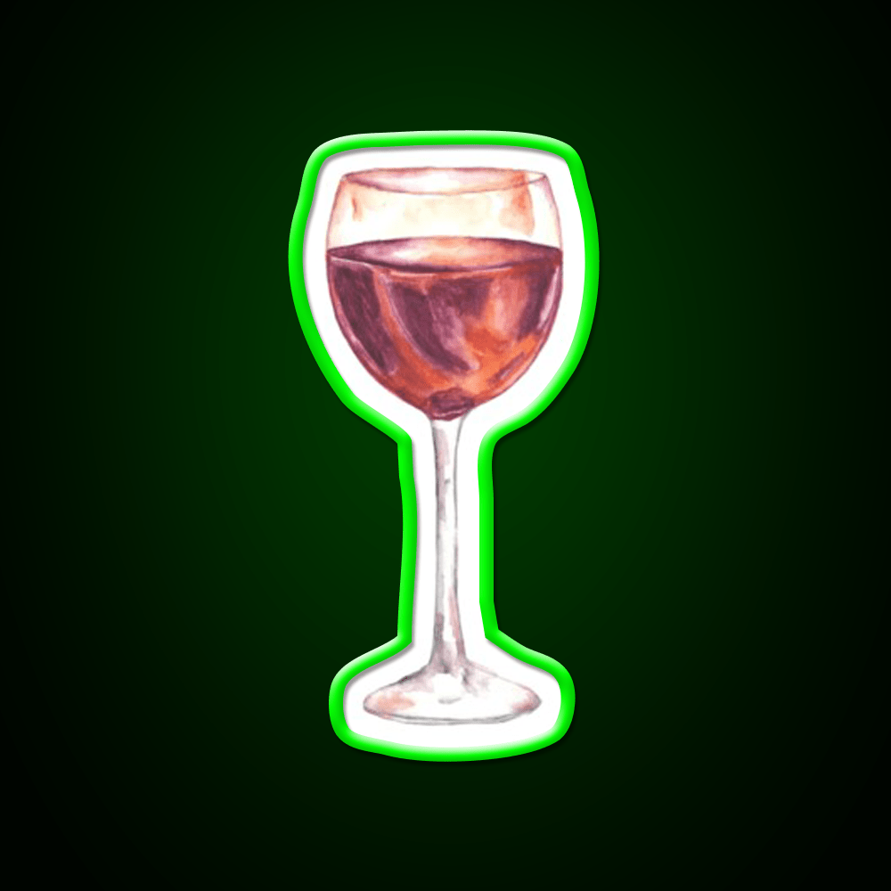 Red Wine Watercolor Painting Cocktail Bar Decor Led Neon Sign Rgb Color - Shineneon