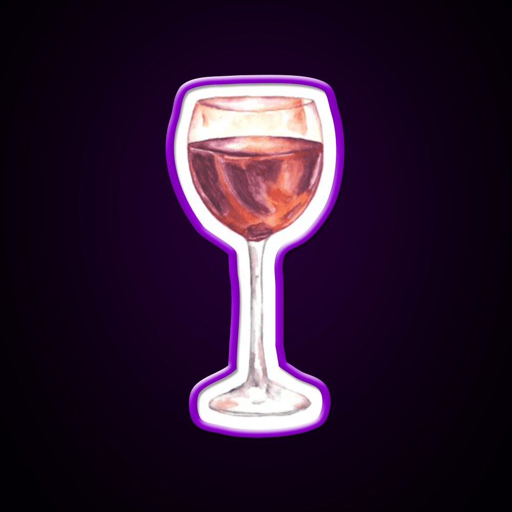 Red Wine Watercolor Painting Cocktail Bar Decor Led Neon Sign Rgb Color - Shineneon