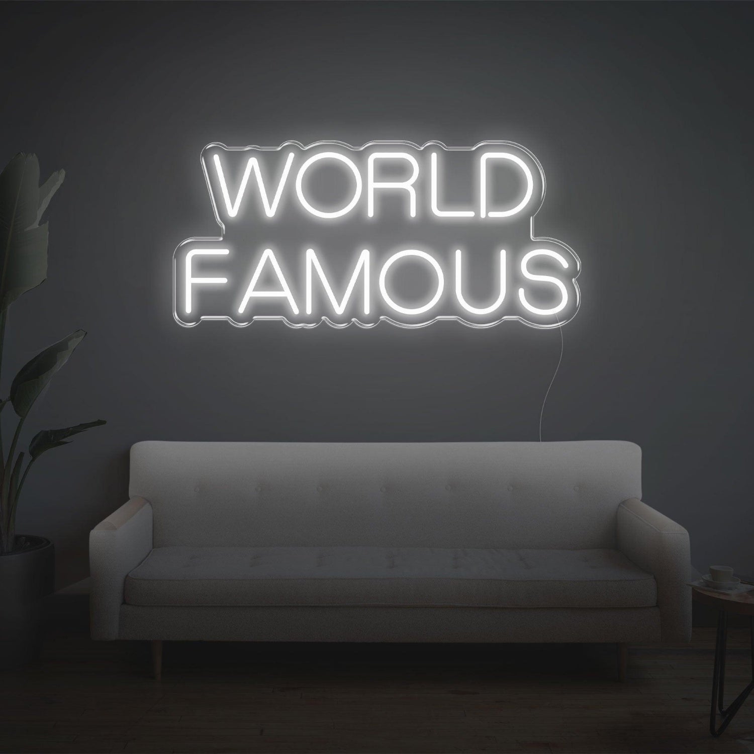 Red World Famous Led Neon Sign For Home Living Room Studio Decor | Shineneon