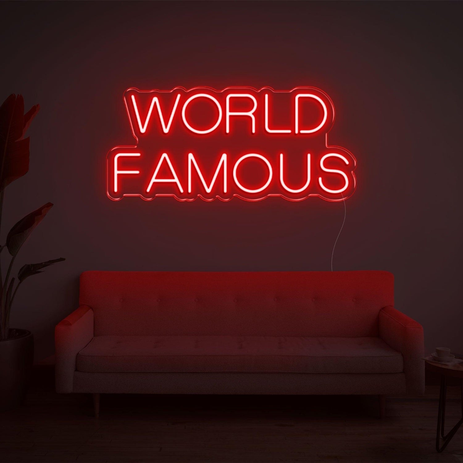 Red World Famous Led Neon Sign For Home Living Room Studio Decor | Shineneon