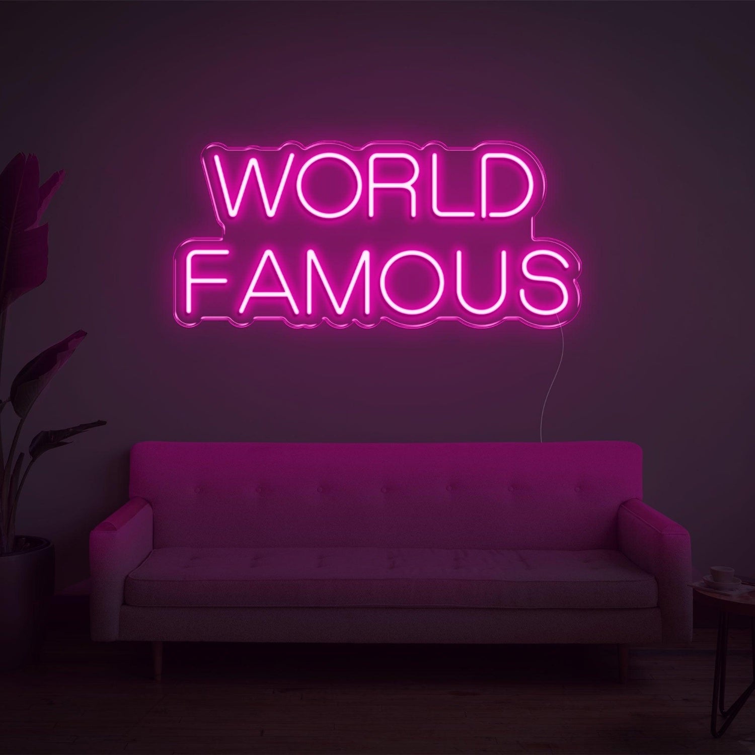 Red World Famous Led Neon Sign For Home Living Room Studio Decor | Shineneon