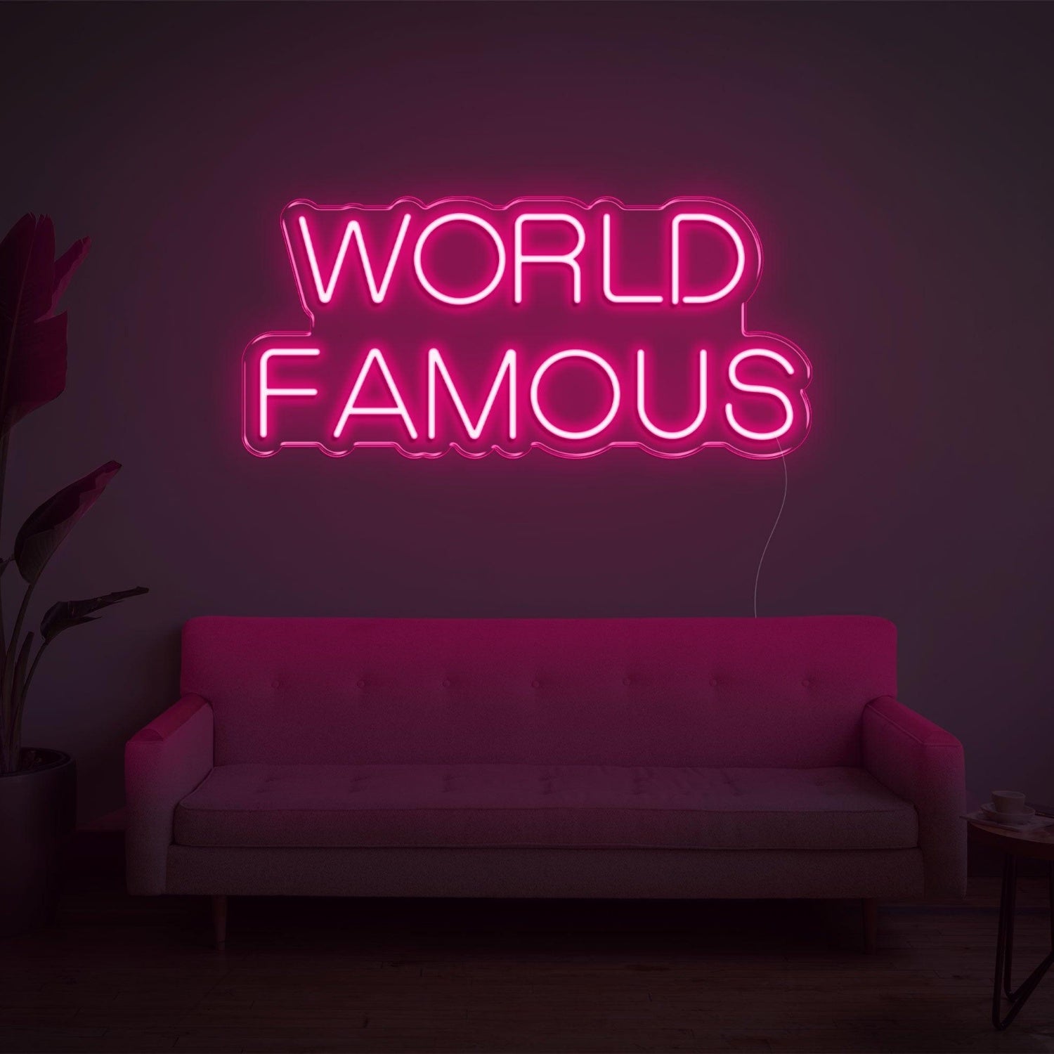 Red World Famous Led Neon Sign For Home Living Room Studio Decor | Shineneon