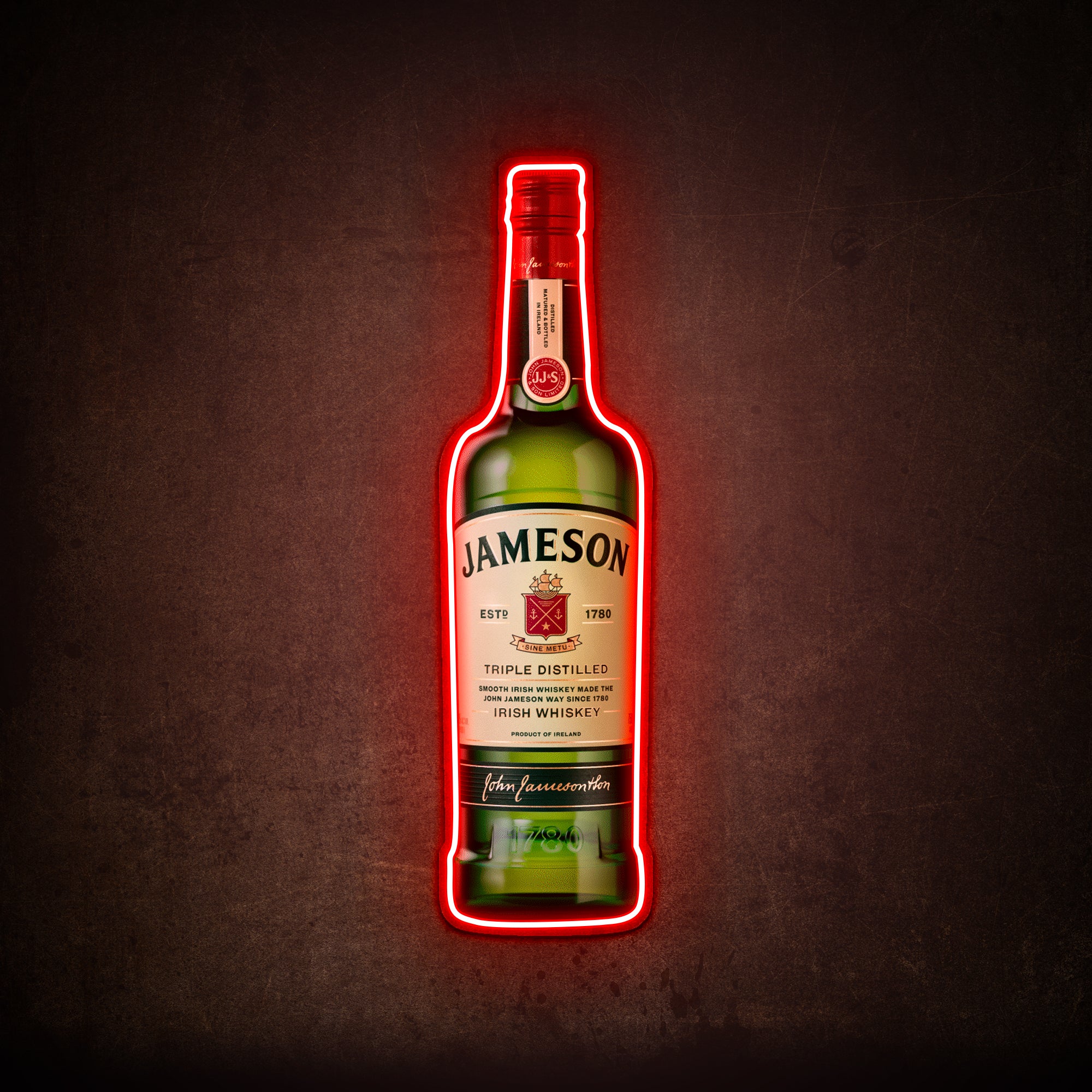 Jameson Whiskey USB LED Neon Sign Bar Decor Man Cave Home Wall Art