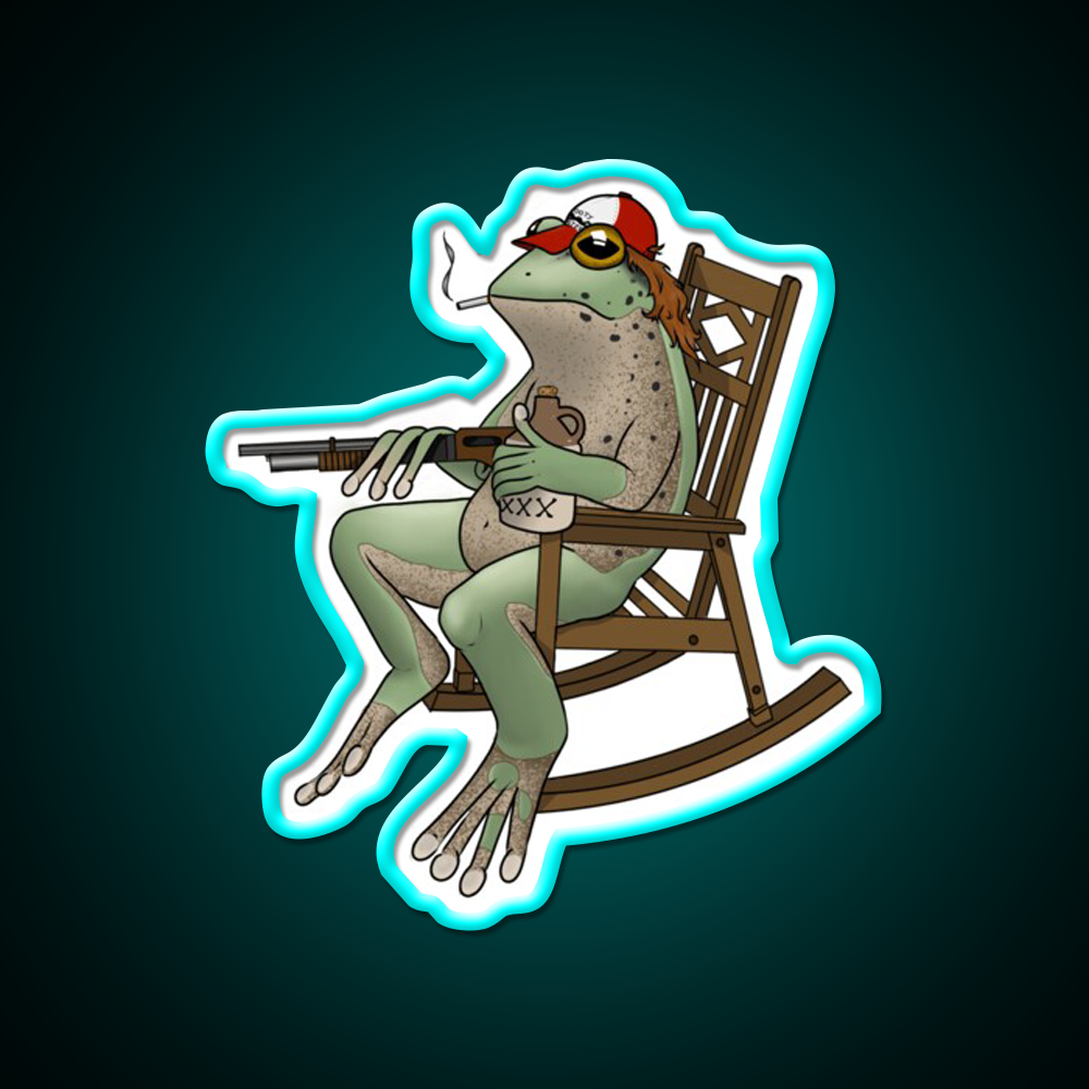 Redneck Frog Beer Bar Decor Led Neon Sign Rgb Color - Size and dimension reference