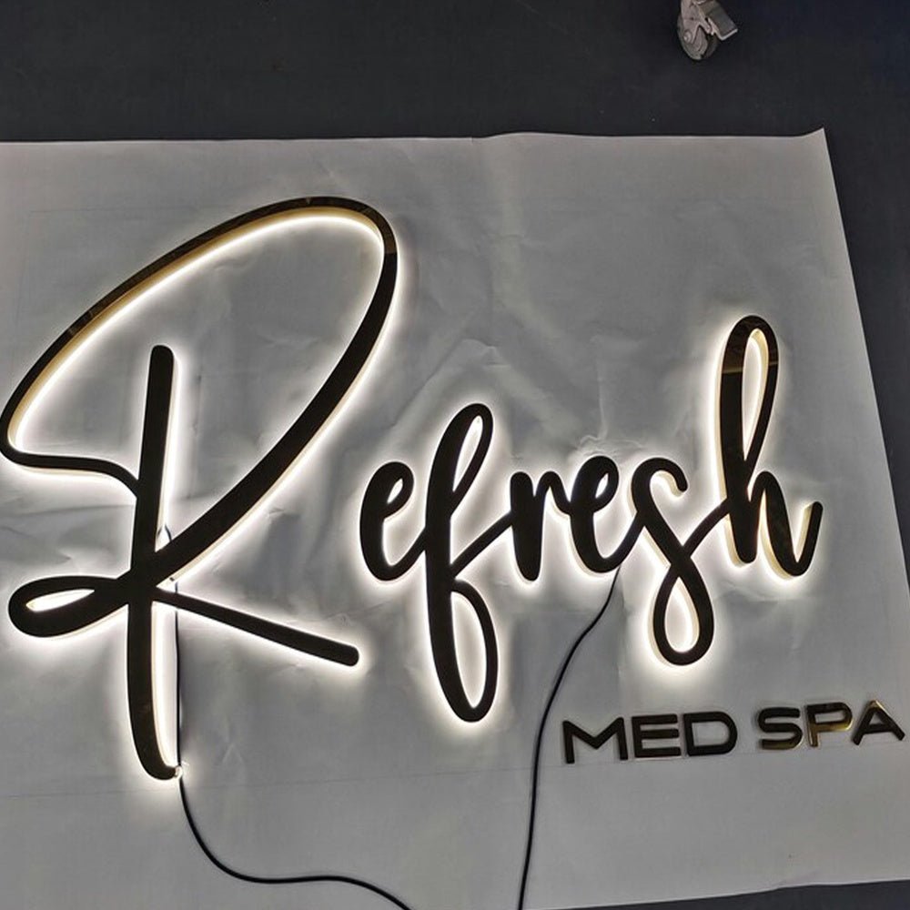 Refresh Med Spa 3D Backlit Channel Letters Led Light Sign - Shineneon