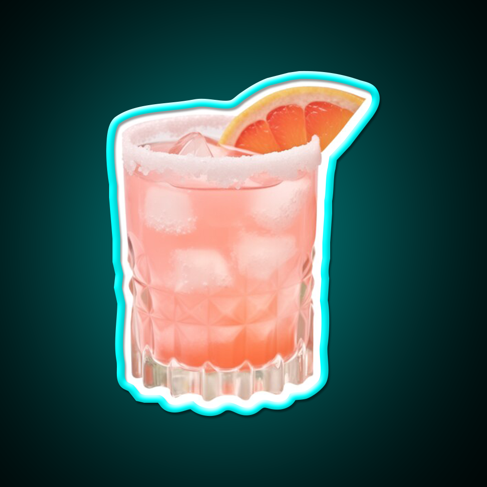 Refreshing Paloma Cocktail Bar Decor Led Neon Sign Rgb Color - Neon sign mounted on wall in room