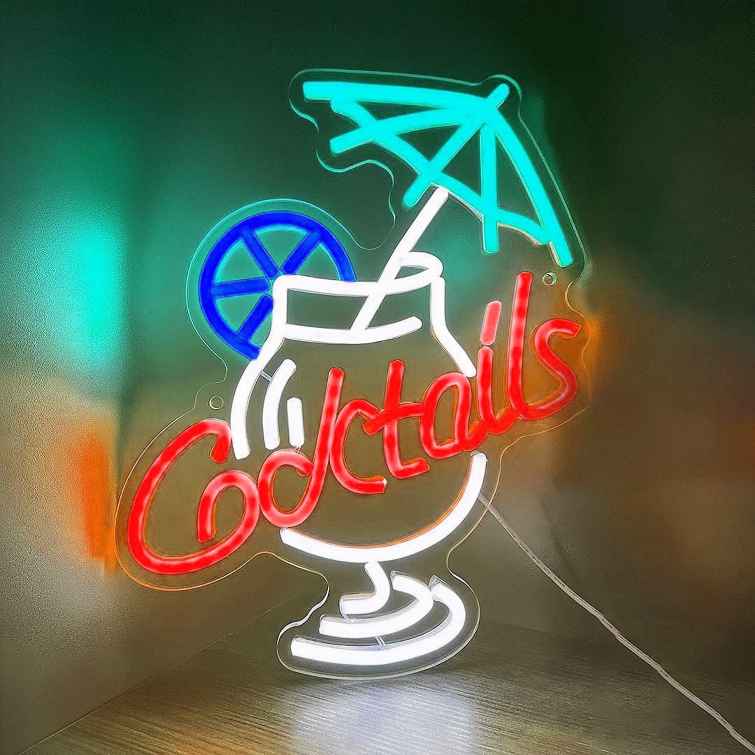 Refreshing Summer Cocktail Glass Neon Light | Shineneon