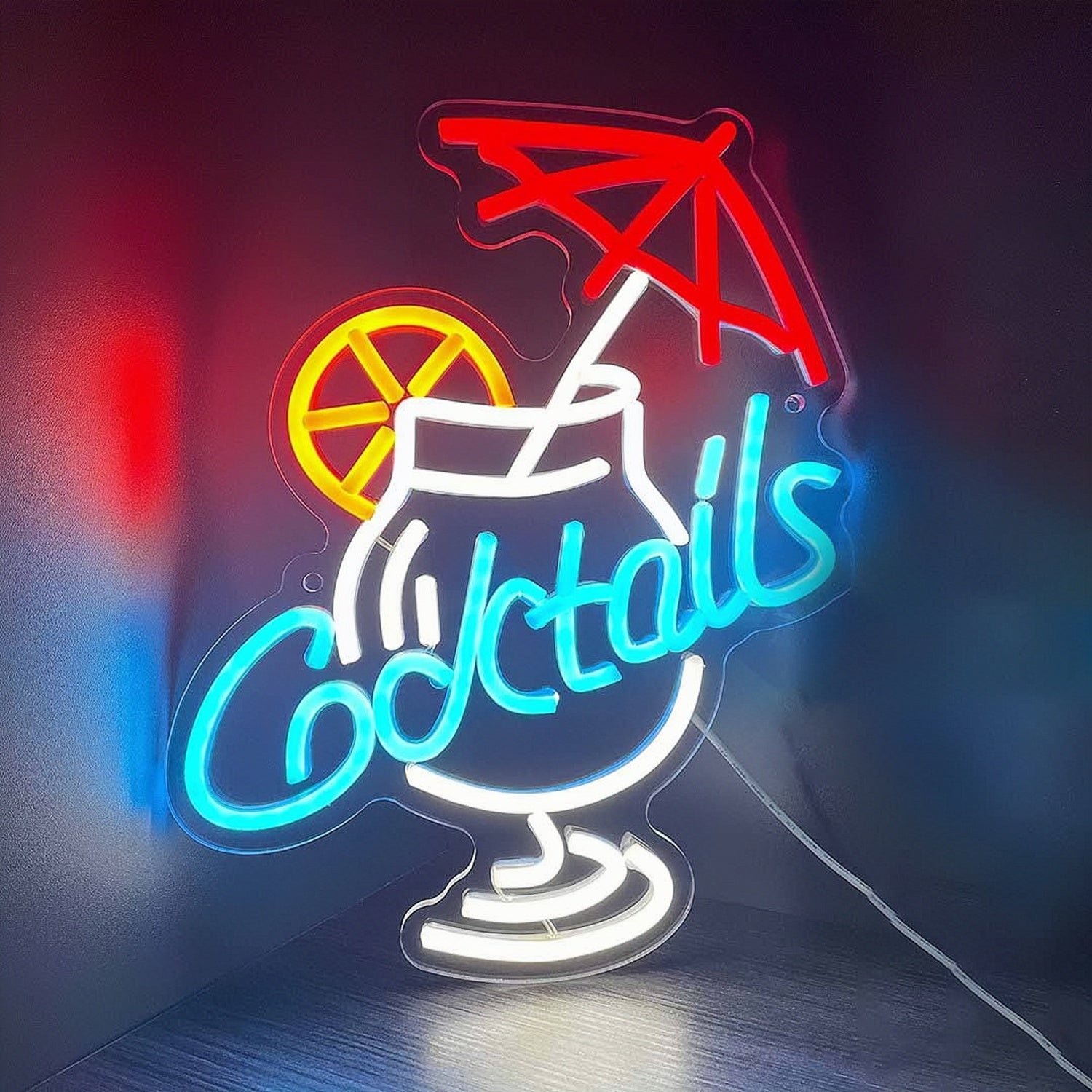 Refreshing Summer Cocktail Glass Neon Light | Shineneon