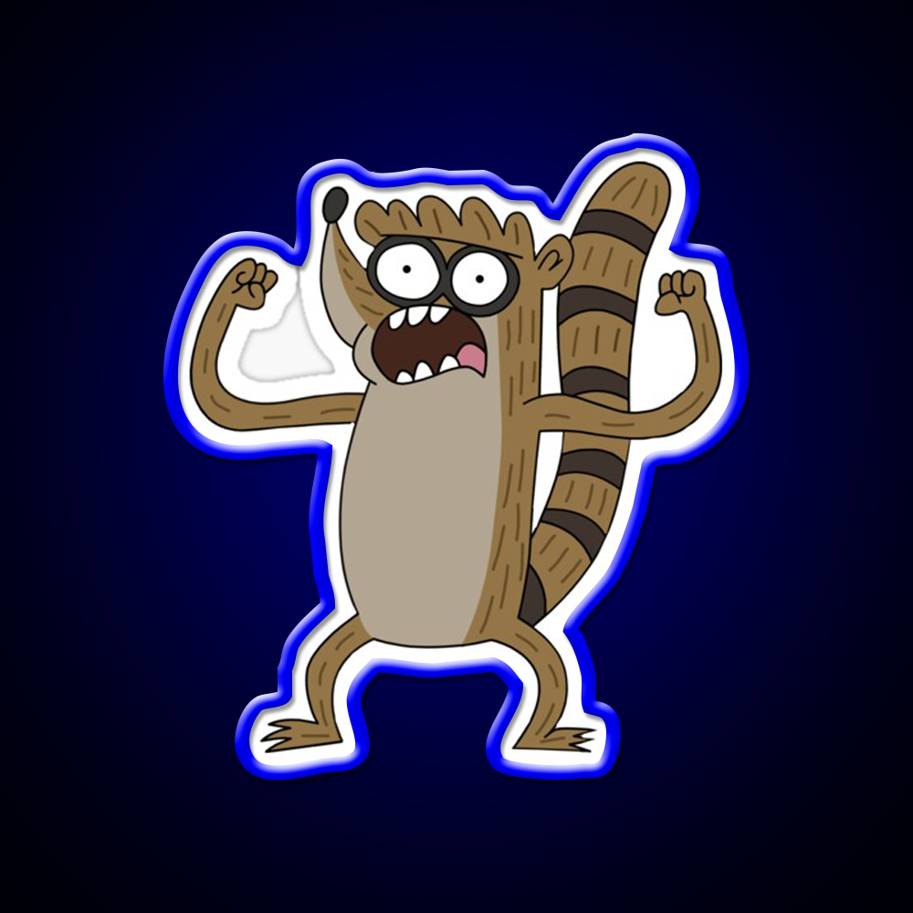 Regular Show Rigby Gym Fitness Led Neon Sign Rgb Color