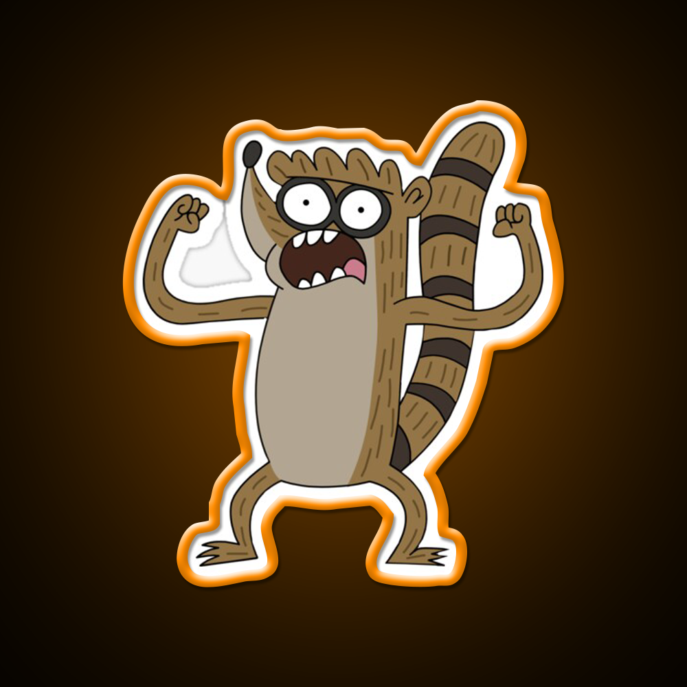 Regular Show Rigby Gym Fitness Led Neon Sign Rgb Color