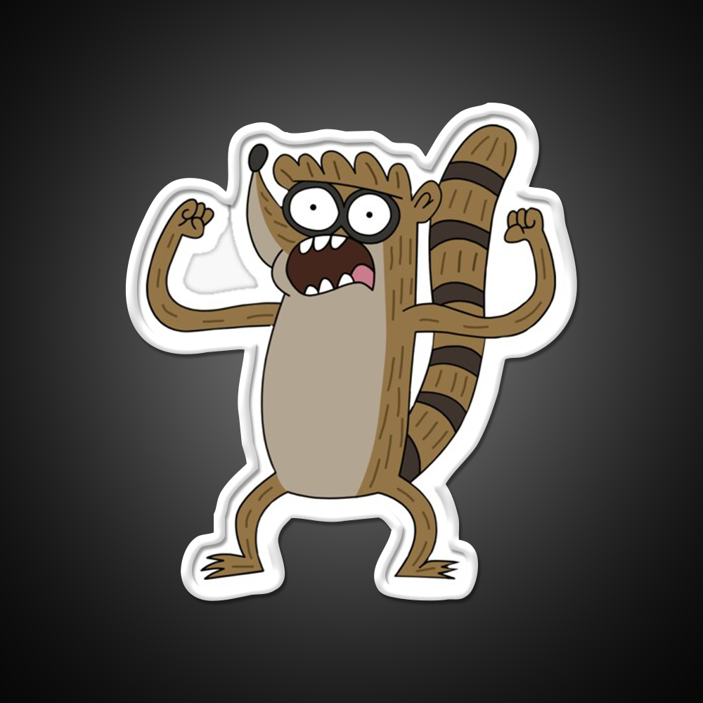 Regular Show Rigby Gym Fitness Led Neon Sign Rgb Color