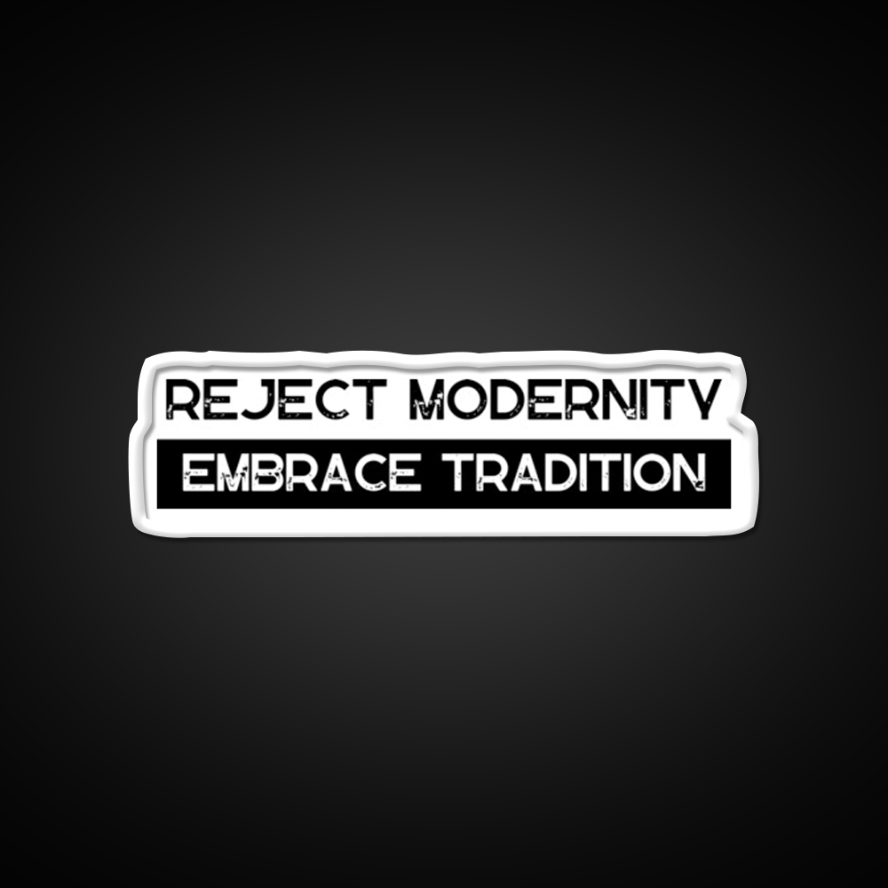 Reject Modernity Embrace Tradition Gym Fitness Led Neon Sign Rgb Color