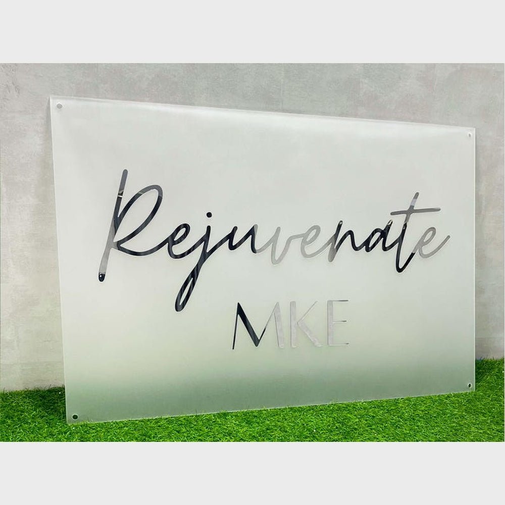 Rejuverate Mke Acrylic Business Logo Sign - Shineneon