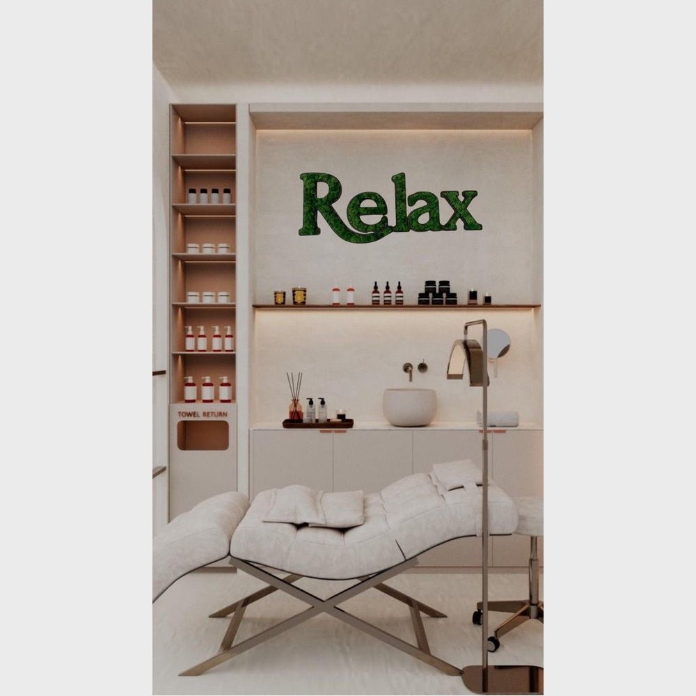Relax 3D Moss Letter Sign - Shineneon