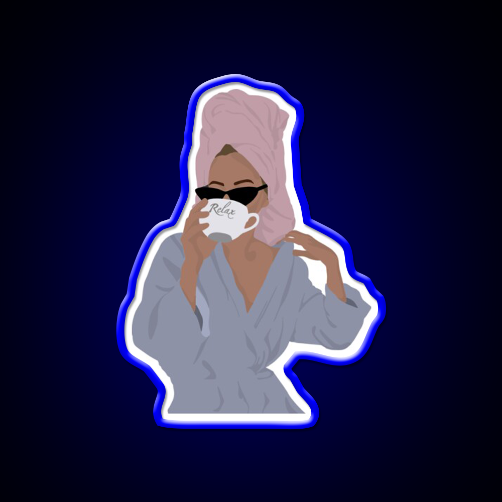 Relax Cafe Led Neon Sign Espresso Bar Art Rgb Color