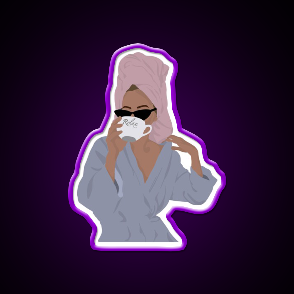 Relax Cafe Led Neon Sign Espresso Bar Art Rgb Color