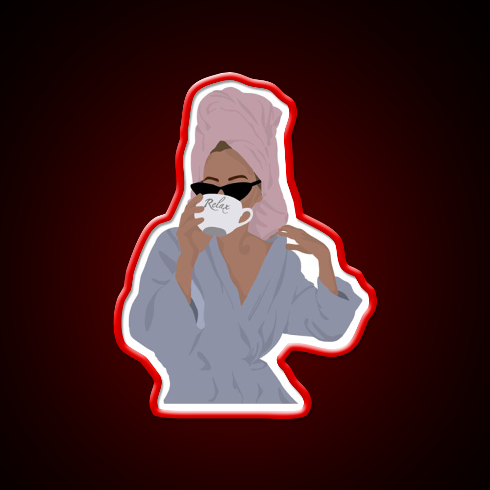 Relax Cafe Led Neon Sign Espresso Bar Art Rgb Color