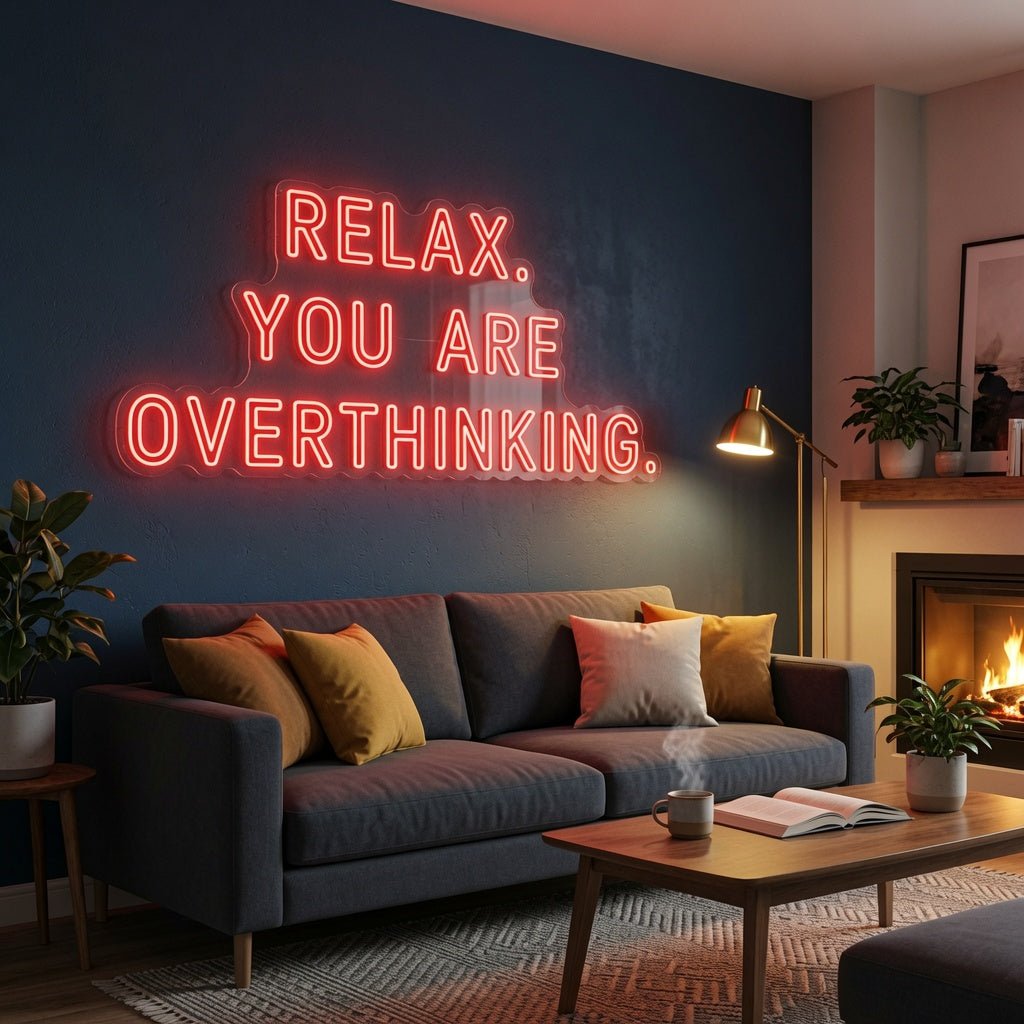 Relax You Are Overthinking LED Neon Sign Wall Neon Sign - Shineneon
