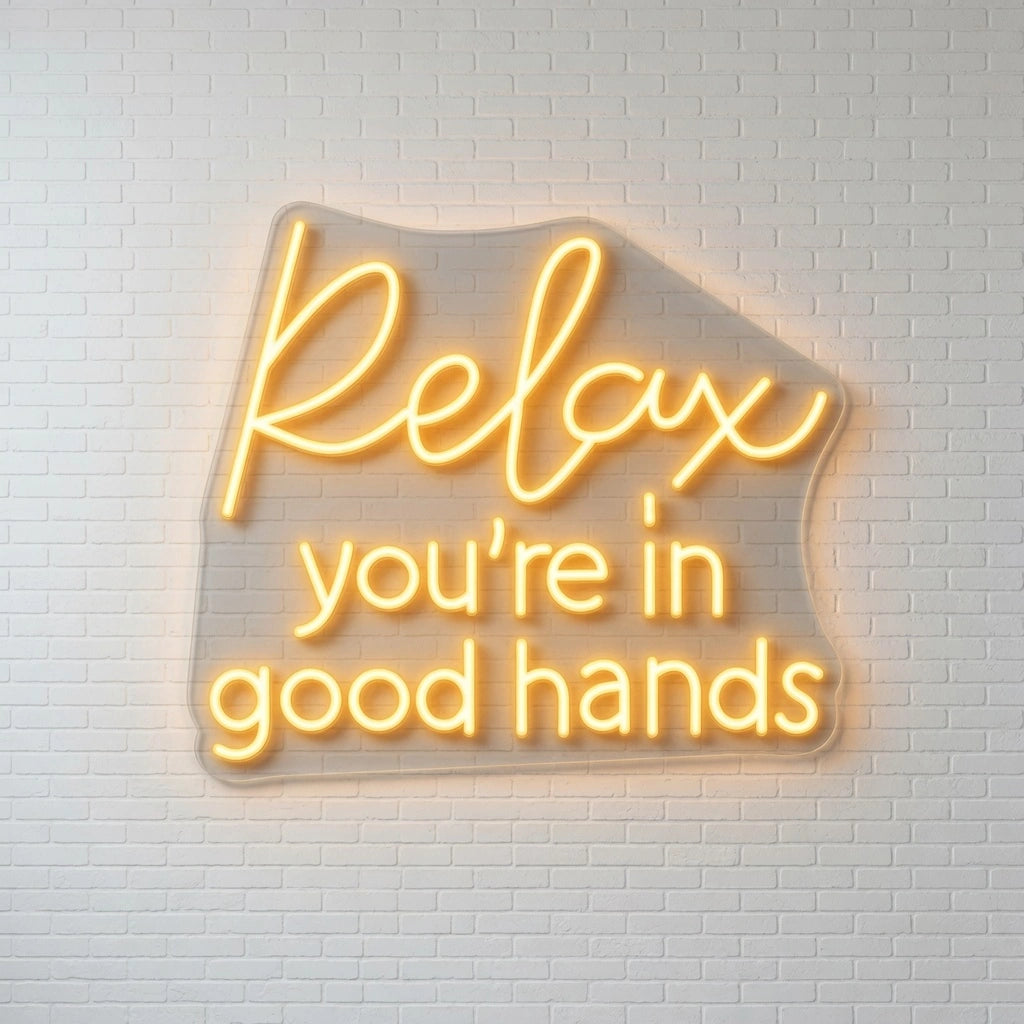 Relax You Re In Good Hands Wall Art LED Neon Sign - 01 Original Product Image