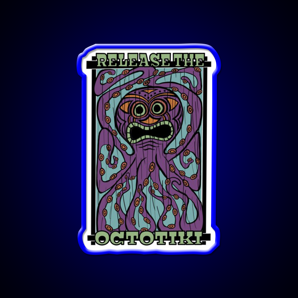 Release The Octotiki Man Cave Bar Led Neon Sign Rgb Color