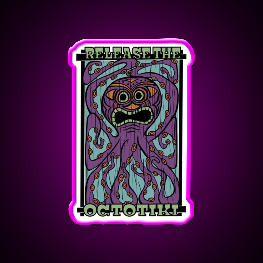 Release The Octotiki Man Cave Bar Led Neon Sign Rgb Color