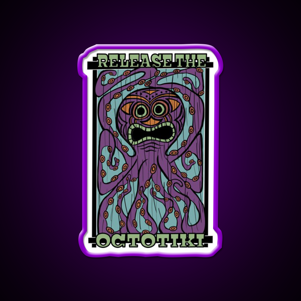 Release The Octotiki Man Cave Bar Led Neon Sign Rgb Color