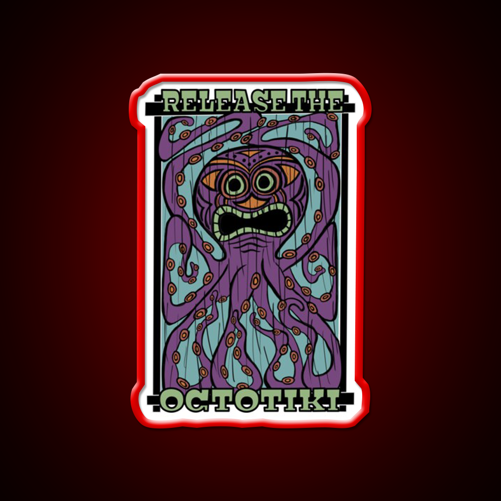 Release The Octotiki Man Cave Bar Led Neon Sign Rgb Color