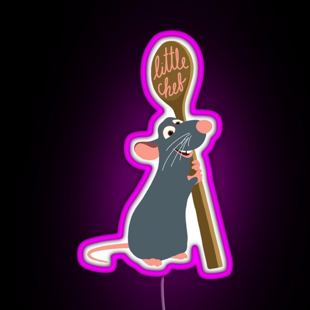 Remy The Little Chef Rgb Led Neon Sign Pop Wall Art - Shineneon