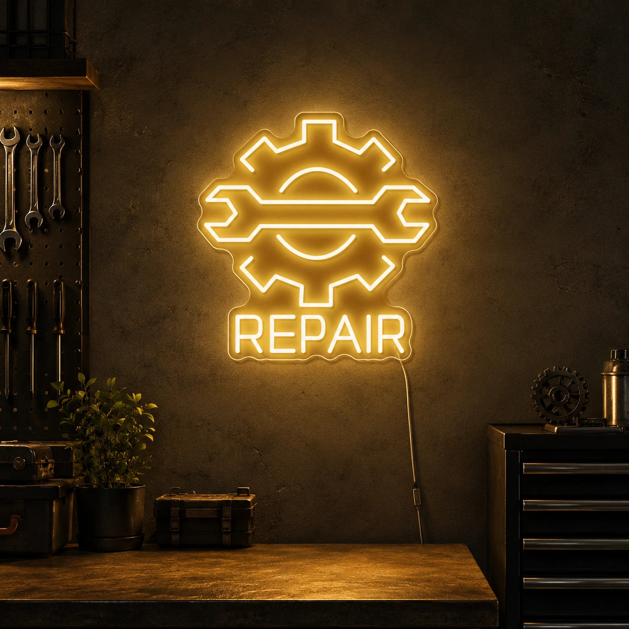 Repair Gear Neon Sign LED Neon Sign high-converting product image