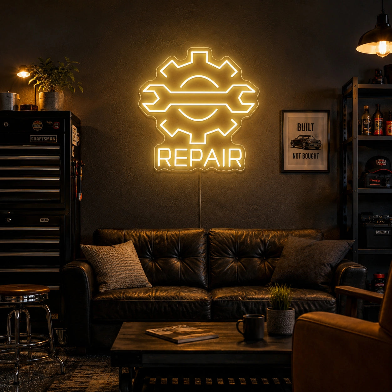 Repair Gear Neon Sign LED Neon Sign real lifestyle scene