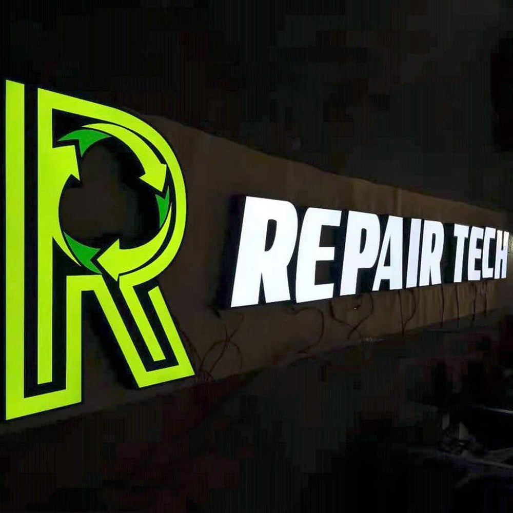 Repair Tech 3D Frontlit Channel Letters Led Light Sign