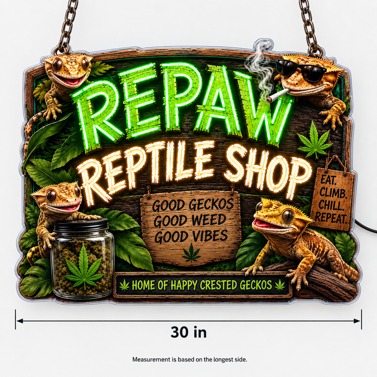 Repav Reptile Custom LED Neon Sign | 99b0920d030a3ce5459d39bea924ac95a2352e3fb20ac72514ce431c8fb25d54 | dimensions