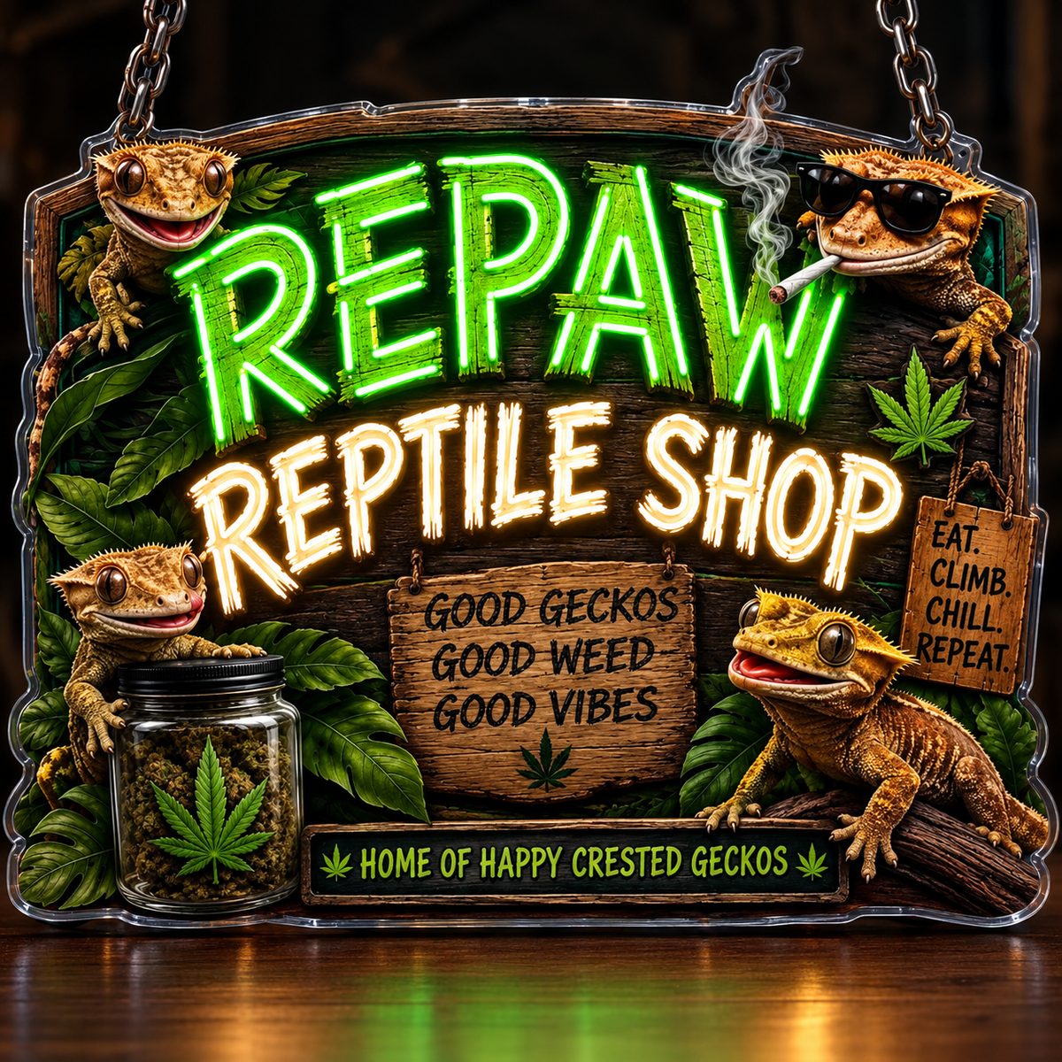 Repav Reptile Custom LED Neon Sign | e02a9b362f5d3787030e18afdc1a07037d3d5a7a1118bcf922cd9323b4b7bf74 | effect