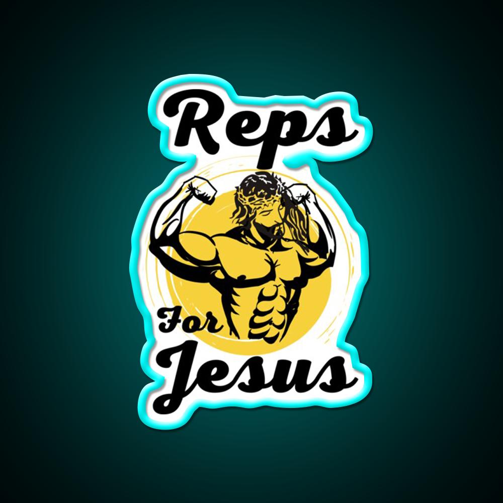 Reps For Gym Workout Bodybuilder Gym Fitness Led Neon Sign Rgb Color