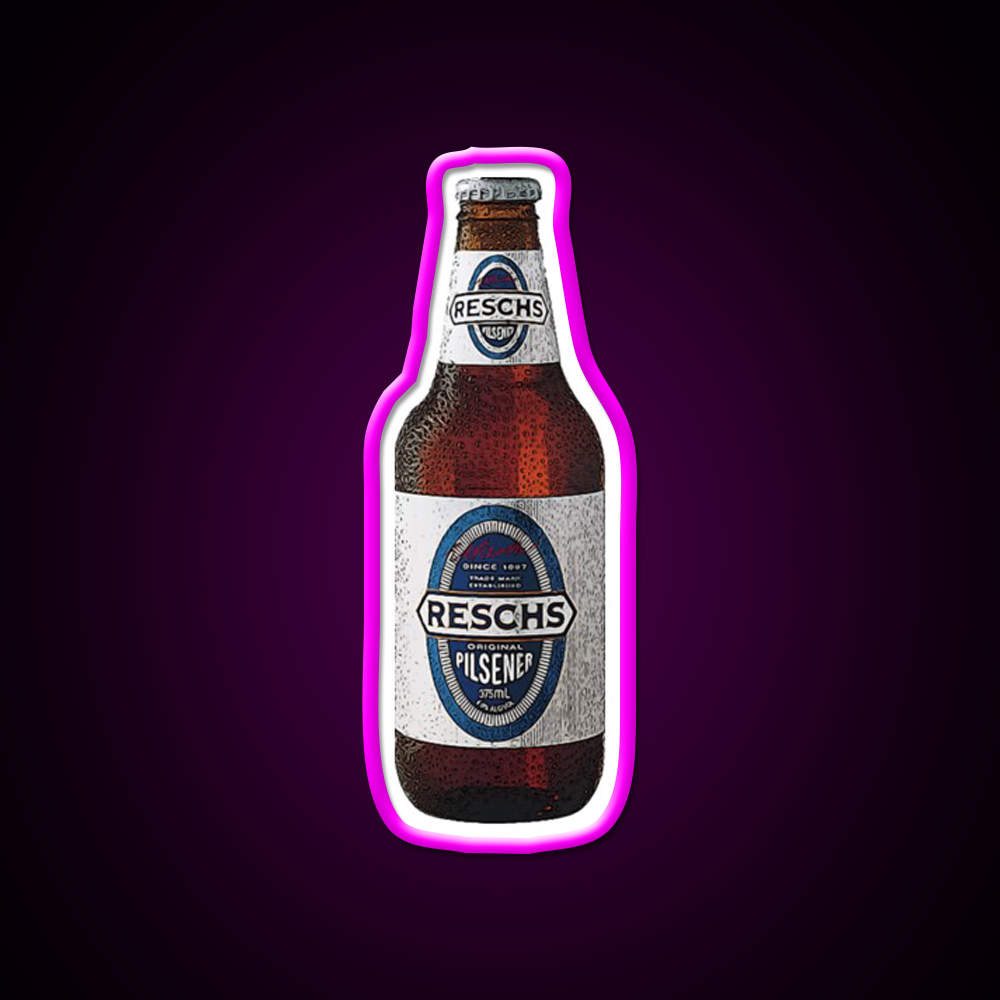 Reschs Pilsener Beer Bar Decor Led Neon Sign Rgb Color - Neon sign mounted on wall in room